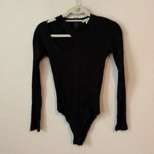black cutout bodysuit